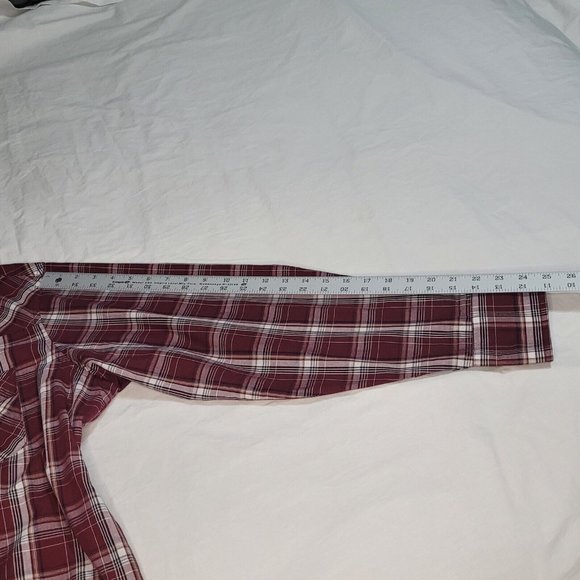 Wrangler Wrancher Men's Long Sleeve Button‎ Down Shirt Mens XL Plaid Pearl Snaps - Picture 5 of 9